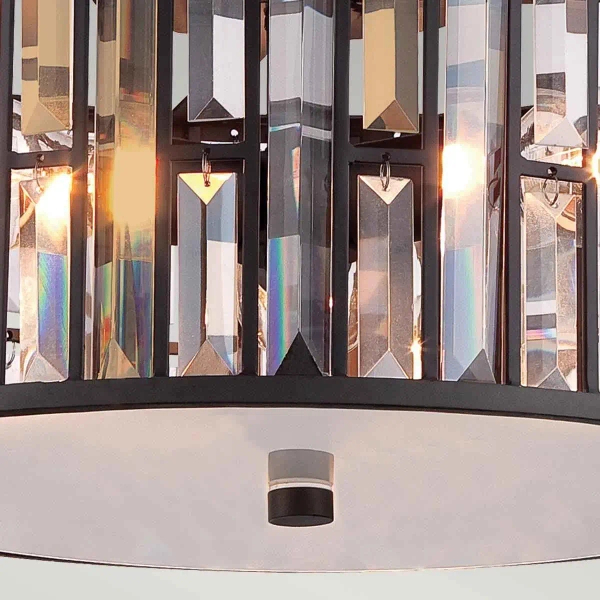LAMPA sufitowa GEMMA HK-GEMMA-F-VBZ Elstead HINKLEY metalowa OPRAWA plafon kryształy brąz bursztynowe przezroczyste
