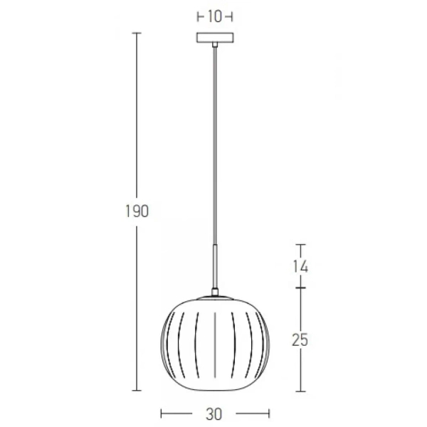 Okrągła wisząca lampa 20124 szklana kulista biały mosiądz