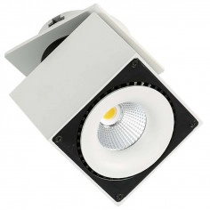 LAMPA sufitowa SEVILLA SQUARE RECESSED SL7562/28W 4000K WH+BL Italux metalowa OPRAWA LED 28W kostka spot biały czarny