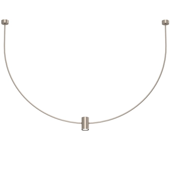 Minimalistyczna lampa wisząca No.C 5084 Shilo metalowa 126cm platynowy