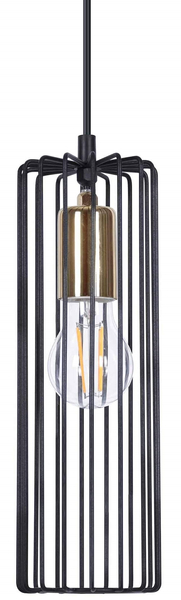 Wisząca lampa Gabia K-4935 industrialna czarna złota