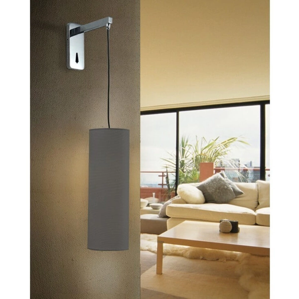 Kinkiet ścienny Almeria AZ2613 Azzardo tubka rurka do sypialni szara