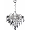 Żyrandol LAMPA wisząca VEN W-1364/4 CHROM metalowa OPRAWA pałacowy ZWIS na łańcuchu crystal glamour chrom