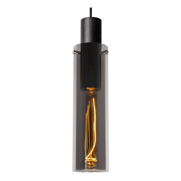 Szklana lampa wisząca ORLANDO 74404/05/65 Lucide przydymiony czarny