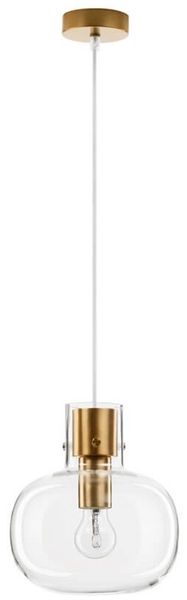 Skandynawska lampa wisząca Padre przezroczysta złota