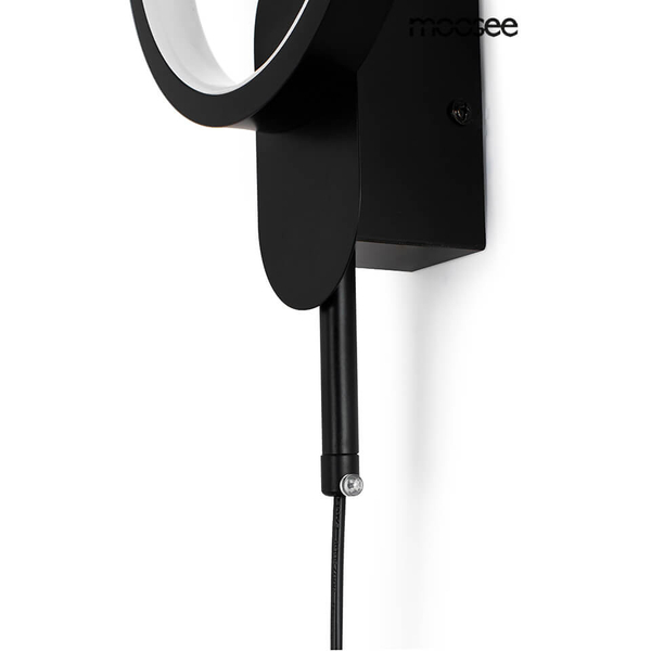 Ścienna lampa Como MSE010100344 Moosee LED 9W 3000K tuba czarna
