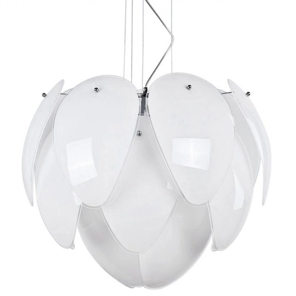 Nowoczesna lampa wisząca Antires szklane płatki do salonu