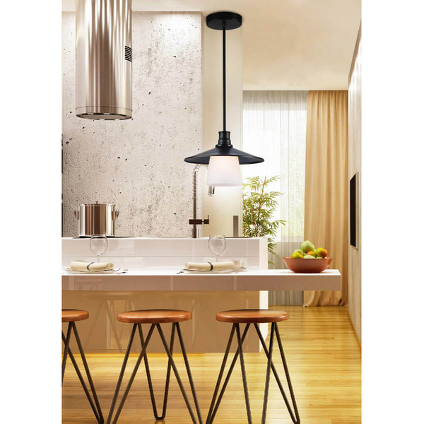Industrialna lampa wisząca nad wyspę Loft 31-43108 czarna