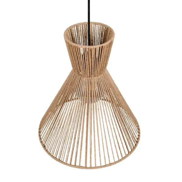 Wisząca lampa ekologiczna ROSALIE R36191036 czarny brązowy