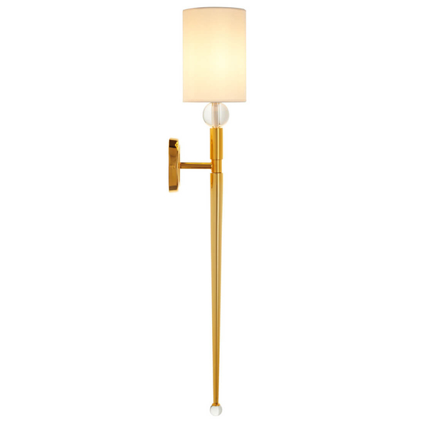 Salonowa lampa na ścianę DAMA ST-8436 GB-CE z abażurem złoty biały