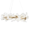Wisząca lampa BOTANIKA XY080P-80 Step do jadalni glamour biała złota