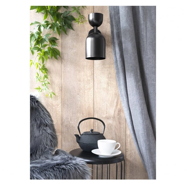 Naścienna lampa loftowa Supuru SUK12000 metalowa czarna
