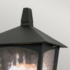 Minimalistyczny kinkiet ścienny York BL15-BLACK Elstead na taras lampion czarny