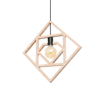 Lampa wisząca CARO SL.1757 drewniana czarna 1xE27 do kuchni