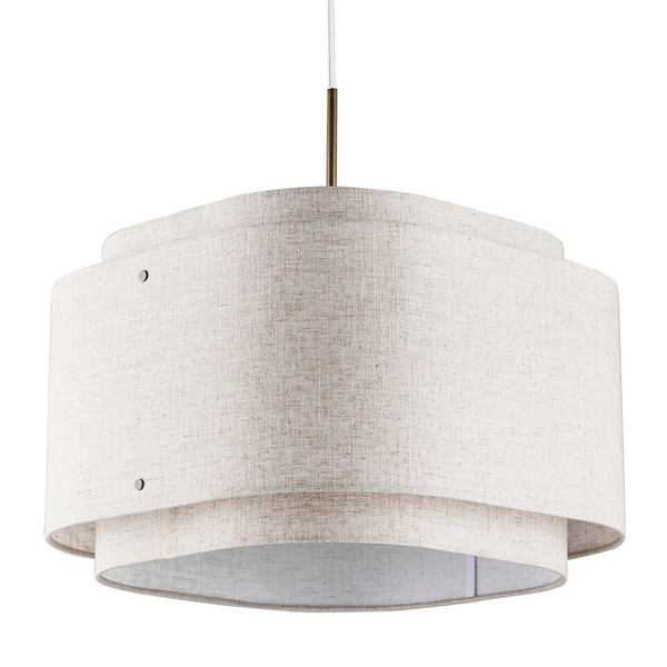 Lampa wisząca abażurowa Takai 2320403018 DFTP do jadalni beżowa