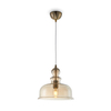 Lampa wisząca Ton P001PL-01BZ szklany klosz bursztynowa