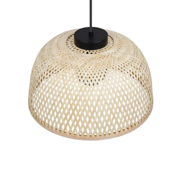 Bambusowa lampa wisząca LAURENT R36091032 nad stół czarny naturalny