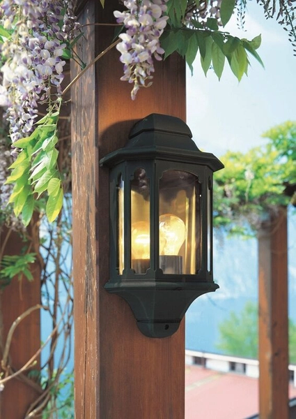 Oprawa ścienna kinkiet CP7-BLACK Elstead do ogrodu szklany czarny