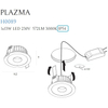 Lampa wpustowa do przedpokoju PLAZMA H0089 LED 13W 3000K IP54 metal biała