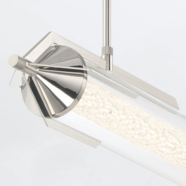 Lampa wisząca Espada QN-ESPADA-LP-PC LED 38W 3000K tuba szklana srebrny