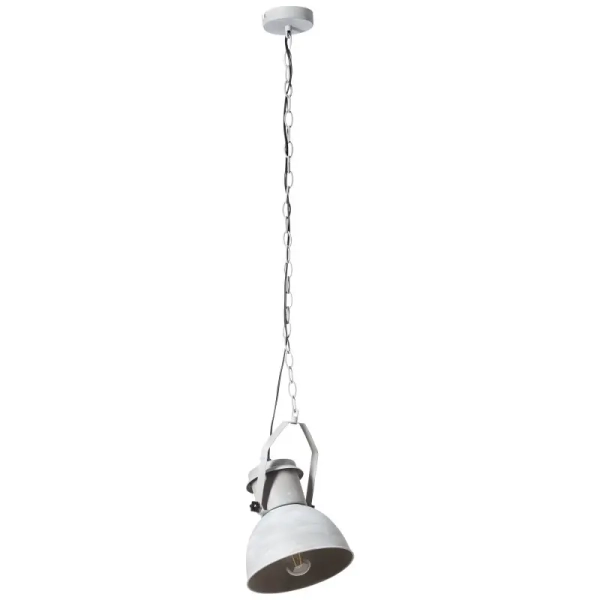Łańcuchowa lampa wisząca Salford 93590/70 kopuła metalowa szara