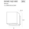 Oprawa ścienna HOME SQUARE W0138 Maxlight IP54 do przedpokoju biała