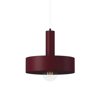 Lampa wisząca metalowa VITRUM burgundowa 1xE27 nad wyspę 41598