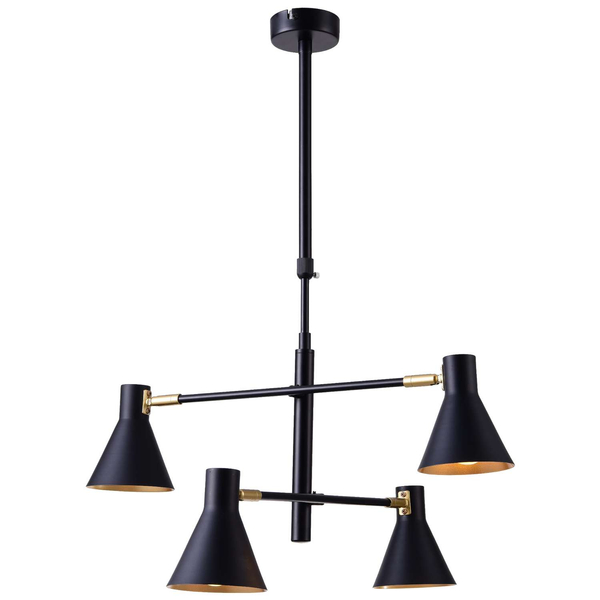 Lampa sufitowa LESS 34-72689 industrialna sticks regulowana czarna