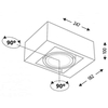LAMPA sufitowa UTO 1143 Shilo natynkowa OPRAWA kostka metalowa cube czarna