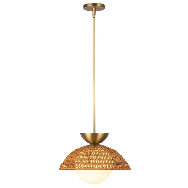 Lampa wisząca kula Perth ALM-PERTH-P-GD do salonu rattan złoty