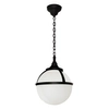 Lampa wisząca GLENBEIGH-CHAIN Elstead ball kula do ogrodu czarna biała