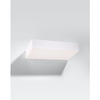Prostokątny kinkiet ceramiczny SL.0836 do sypialni biały