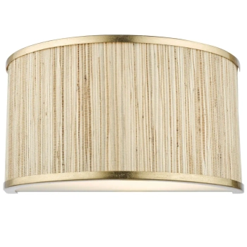 Ścienna lampa Fenella FEN0935 trawa morska lniana złota