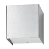 Kwadratowa lampa ścienna CUBE 5267 metalowa do salonu srebrna