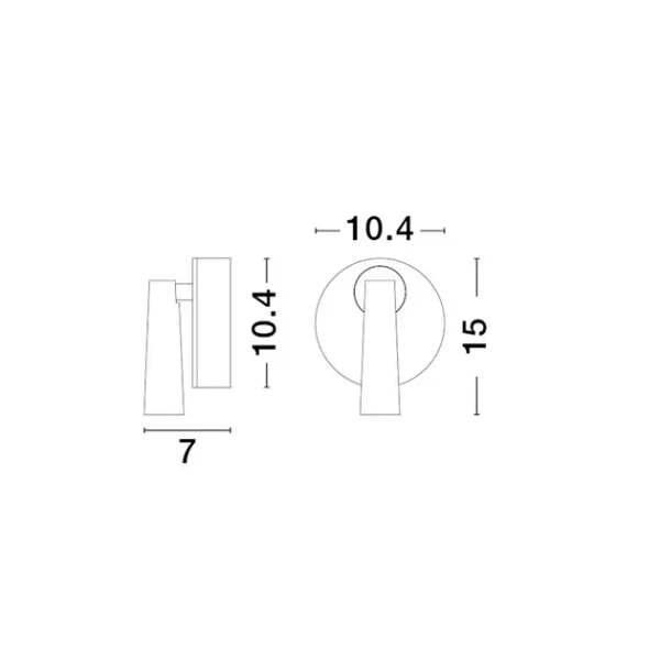 Metalowa lampa ścienna LAVONTO LE45529 LED 3W 3000K tuba czarna