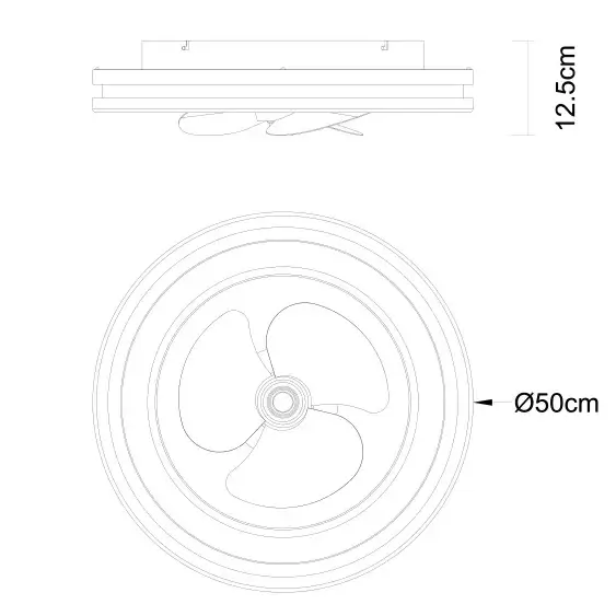 Sufitowa lampa GATIAN 03650 LED 30W 2700-6500K wentylator drewniany biały