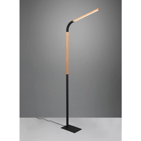 Gabinetowa lampa łukowa Norris 445210132 LED 14W 3000K czarna drewniana