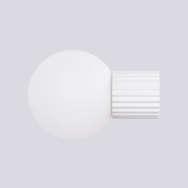 Lampa ścienna do łazienki HALO SL.1707 kula IP44 szklana biała