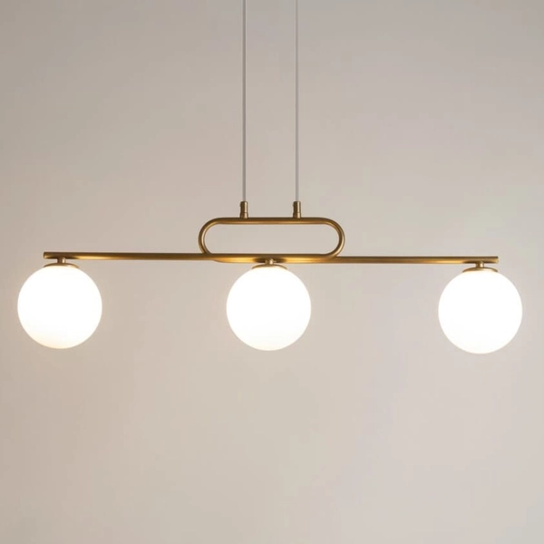 Lampa nad stół zwisowa Tes 33633 Sigma molekuły kule szklana złota