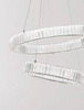 Srebrna lampa wisząca BAUTA LE42917 rings LED 46W do pokoju