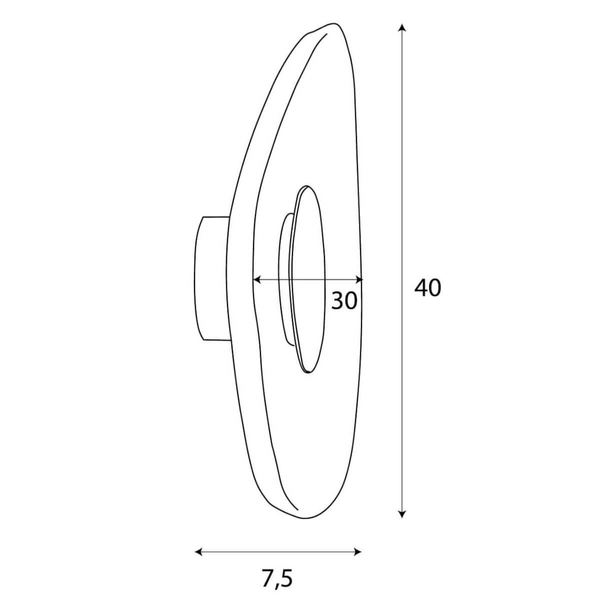 Lampa ścienna Deux W0558 Maxlight LED 5W 3000K do kuchni czarna szara