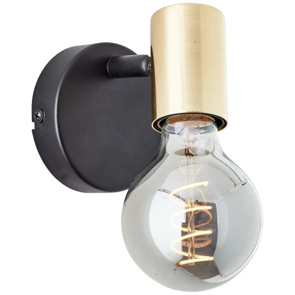 Metalowy kinkiet ścienny Kerry 99714/72 czarny mosiądz