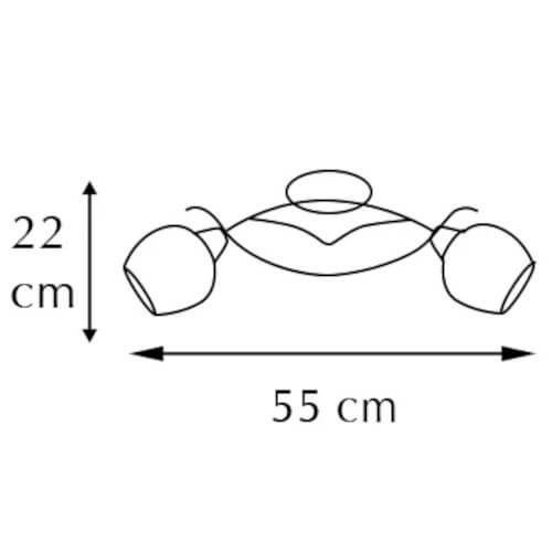 Retro lampa sufitowa 8755/2 21QG do przedpokoju mosiądz