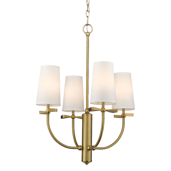 Żyrandol glamour Bow P04190BR Cosmolight klosze mosiądz