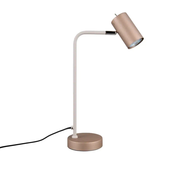 Stolikowa lampa z wtyczką MARLEY 512400165 różowa biała tuba 1xGU10