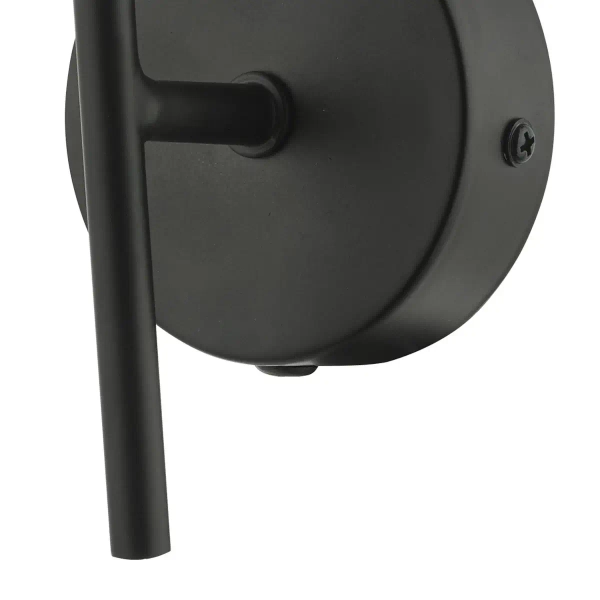 Ścienna lampa okrągła Cohen COH0722-01 z włącznikiem przydymiona czarna