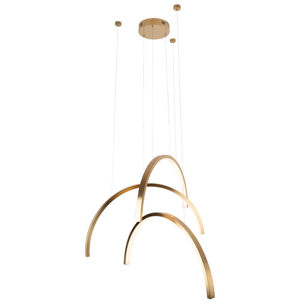 Zwieszana lampa łuki Trioarc P0509 Maxlight LED 63W 3000K nad stół złoty