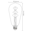 Żarówka edison LED 49034/04/62 Lucide E27 4W 2200K 230lm bursztynowa