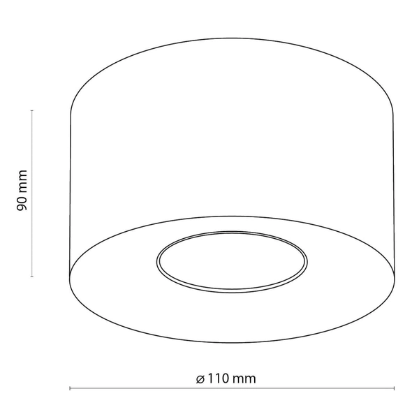 Przysufitowa lampa tuba Orion 3199 TK Lighting okrągła metalowa złota