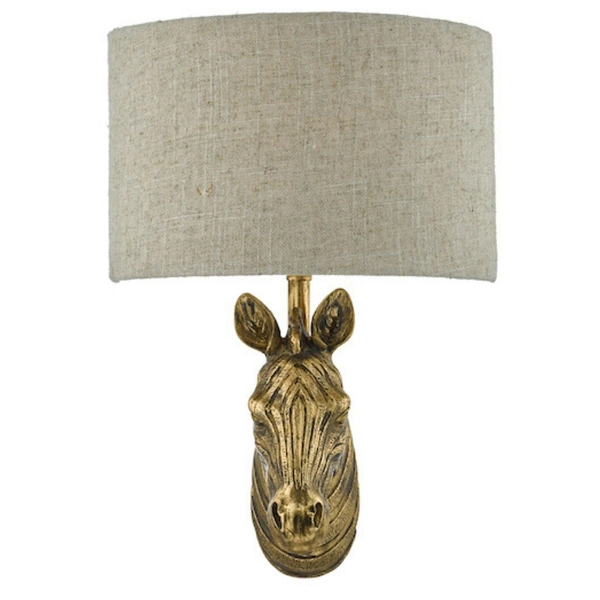 Kinkiet ścienny dekoracyjny Abby ABB0735 Dar Lighting zebra złota
